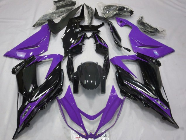 Lojas Carenagens Moto Kawasaki ZX6R 2013-2018 - Roxo Preto Brilhante