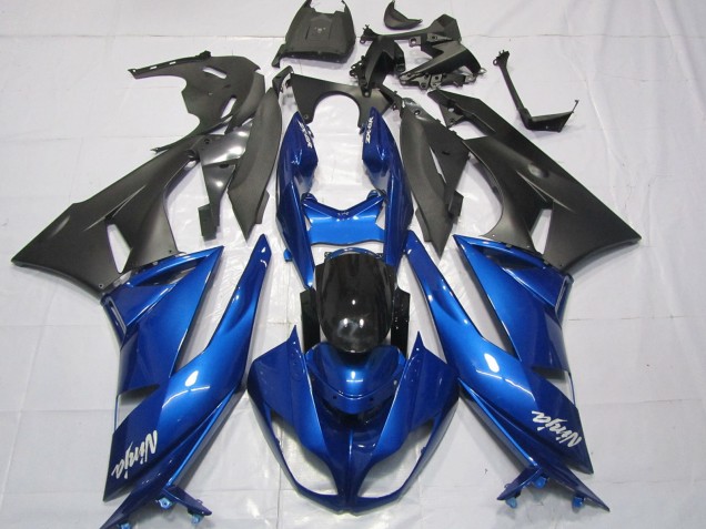 Lojas Carenagens Moto Kawasaki ZX6R 2009-2012 - Azul Preto Brilhante Preto Fosco Branco Ninja