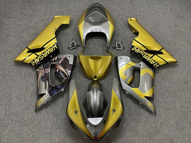Lojas Carenagens Moto Kawasaki ZX6R 2005-2006 - Ouro Prata