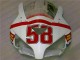 Lojas Carenagens Moto Honda CBR1000RR 2004-2005 - Branco Vermelho Amarelo San Carlo 58