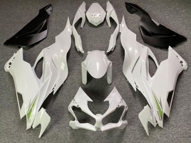 Lojas Carenagens Moto Kawasaki ZX6R 2019-2022 - Branco Pérola Verde