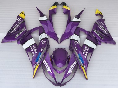 Lojas Carenagens Moto Kawasaki ZX6R 2013-2018 - Roxo Amarelo Branco Azul