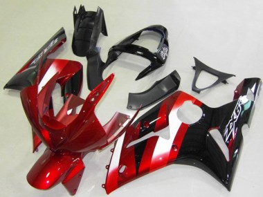 Lojas Carenagens Moto Kawasaki ZX6R 2003-2004 - Vermelho Branco Preto Brilhante