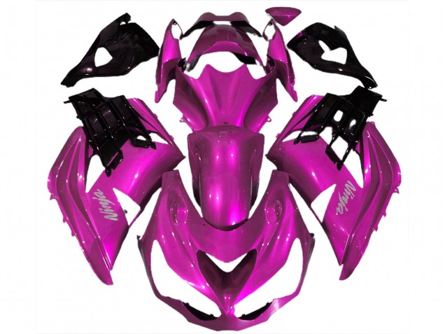 Lojas Carenagens Moto Kawasaki ZX14R 2012-2024 - Rosa Choque Preto