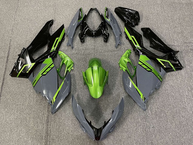 Lojas Carenagens Moto Kawasaki Ninja 400 2018-2024 - Verde Nardo Cinzento Preto Brilhante
