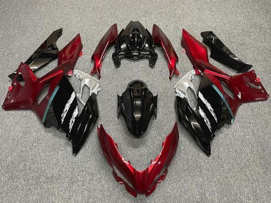 Lojas Carenagens Moto Kawasaki Ninja 400 2018-2024 - Vermelho Preto Brilhante