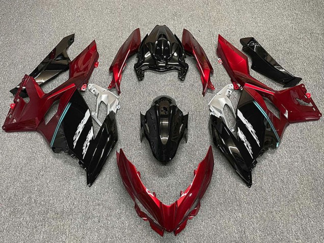 Lojas Carenagens Moto Kawasaki Ninja 400 2018-2024 - Vermelho Preto Brilhante
