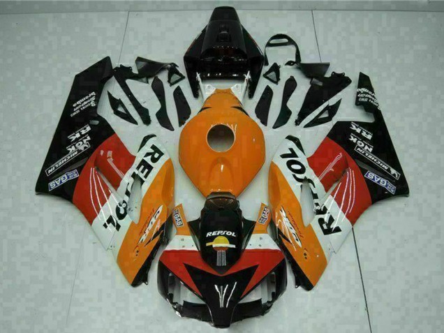 Lojas Carenagens Moto Honda CBR1000RR 2004-2005 - Laranja Branco Vermelho Preto Repsol