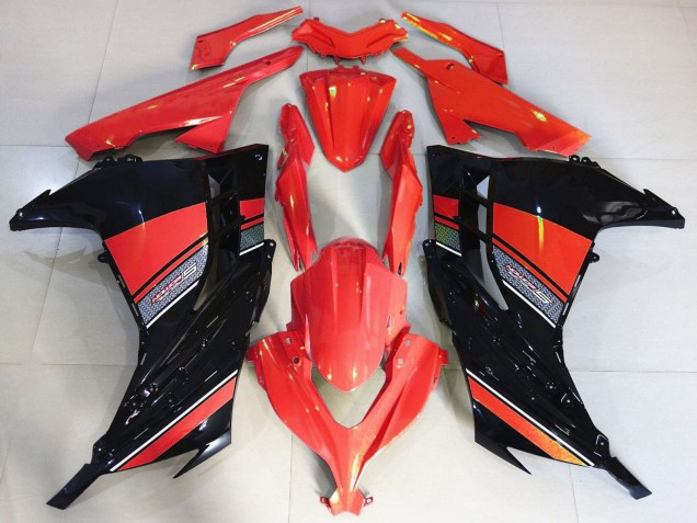 Lojas Carenagem Moto Kawasaki Ninja 300 2013-2024 - Vermelho Preto