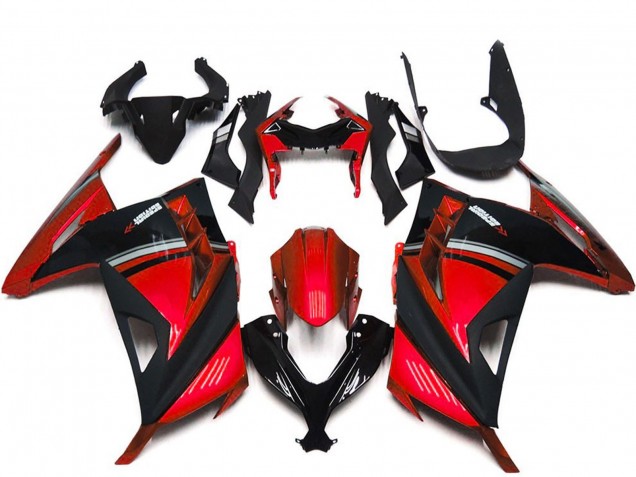 Lojas Carenagens Moto Kawasaki Ninja 300 2013-2024 - Vermelho Preto