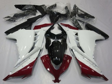 Lojas Carenagens Moto Kawasaki Ninja 300 2013-2024 - Branco Vermelho Castanho Preto