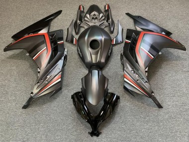 Lojas Carenagens Moto Kawasaki Ninja 300 2013-2024 - Preto Fosco Vermelho