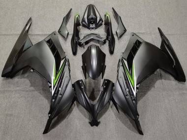 Lojas Carenagens Moto Kawasaki Ninja 300 2013-2024 - Preto Fosco Verde