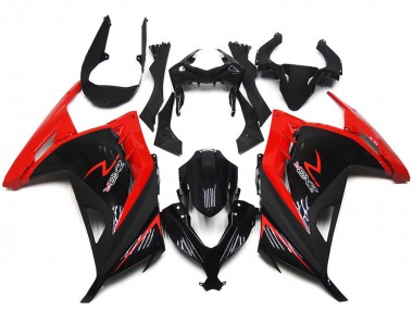 Lojas Carenagens Moto Kawasaki Ninja 300 2013-2024 - Vermelho Preto Brilhante