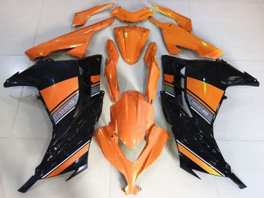 Lojas Carenagens Moto Kawasaki Ninja 300 2013-2024 - Laranja Preto