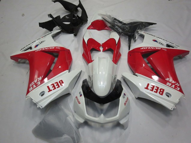 Lojas Carenagens Moto Kawasaki Ninja 250 2008-2012 - Branco Vermelho Beet