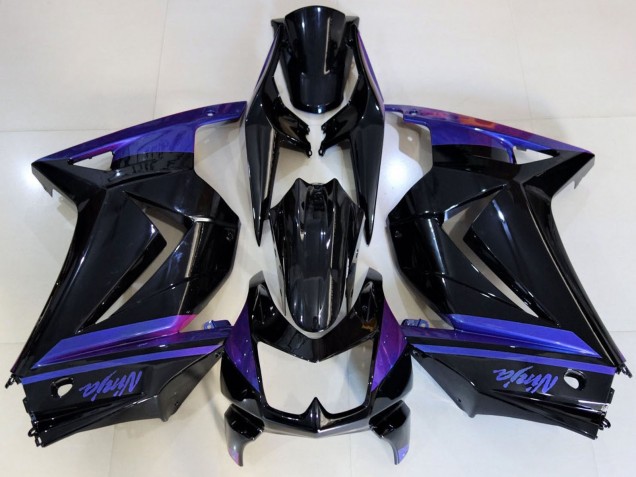 Lojas Carenagens Moto Kawasaki Ninja 250 2008-2012 - Azul Preto Brilhante