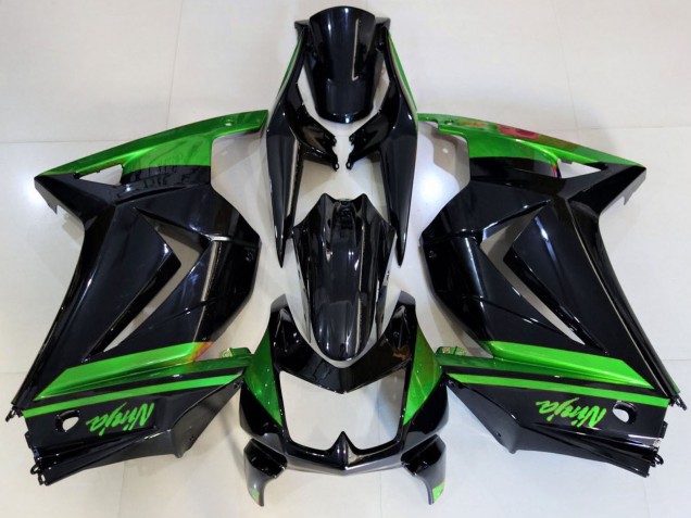 Lojas Carenagens Moto Kawasaki Ninja 250 2008-2012 - Verde Preto Brilhante