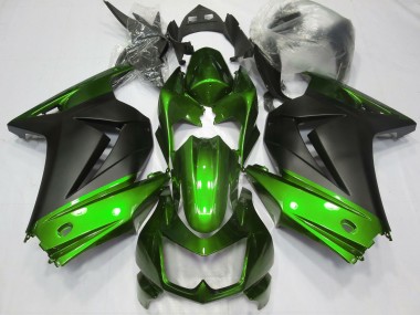 Lojas Carenagens Moto Kawasaki Ninja 250 2008-2012 - Verde Preto Fosco