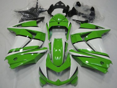 Lojas Carenagens Moto Kawasaki Ninja 250 2008-2012 - Branco Verde Preto