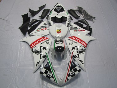 Lojas Carenagens Moto Yamaha R1 2012-2014 - Branco Vermelho Verde Preto Abarth Wudy Motul