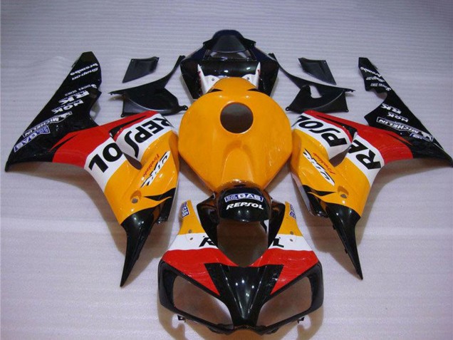 Lojas Carenagem Moto Honda CBR1000RR 2004-2005 - Laranja Branco Vermelho Preto Brilhante Repsol