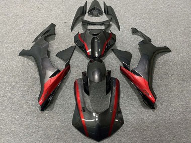 Lojas Carenagens Moto Yamaha R1 2015-2019 - Fibra de Carbono Estilo Vermelho