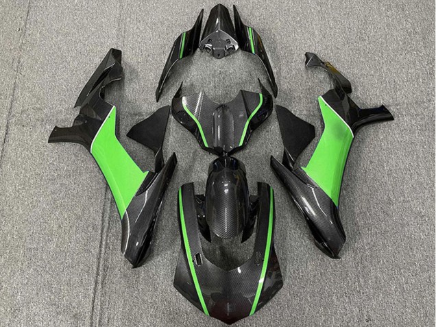 Lojas Carenagens Moto Yamaha R1 2015-2019 - Fibra de Carbono Verde
