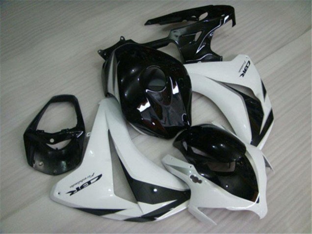 Lojas Kits Carenagens Moto Honda CBR1000RR 2008-2011 - Branco Preto Brilhante