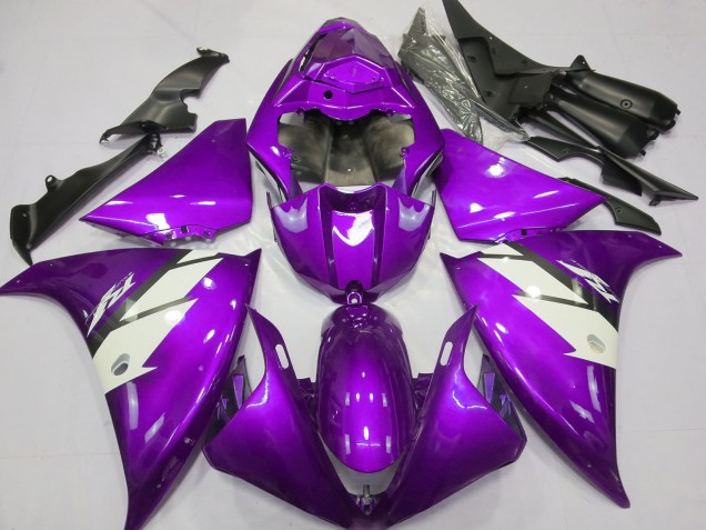 Lojas Carenagens Moto Yamaha R1 2012-2014 - Roxo Branco