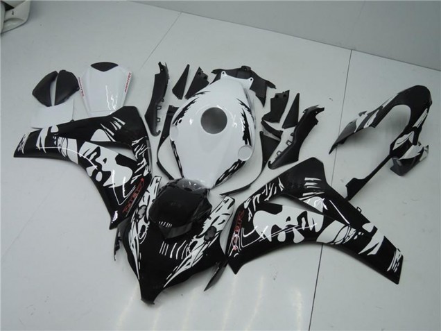 Lojas Carenagens ABS Honda CBR1000RR 2008-2011 - Branco Preto Brilhante