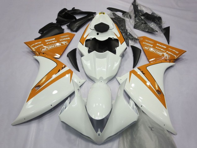 Lojas Carenagens Moto Yamaha R1 2012-2014 - Branco Laranja