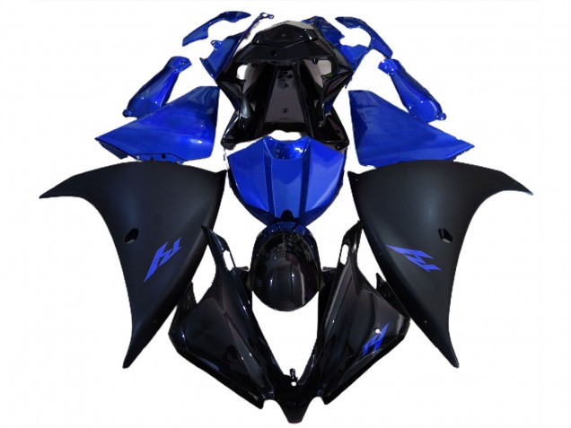 Lojas Carenagens Moto Yamaha R1 2012-2014 - Preto Brilhante Preto Fosco Azul