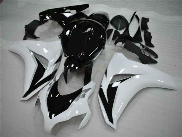 Lojas Carenagem Moto Honda CBR1000RR 2008-2011 - Branco Preto Brilhante