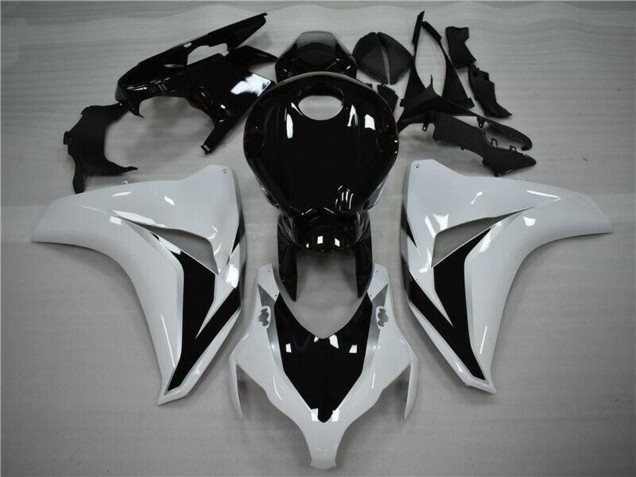 Lojas Carenagem Moto Honda CBR1000RR 2008-2011 - Branco Preto Brilhante