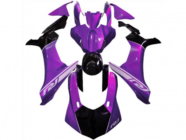 Lojas Carenagens Moto Yamaha R1 2015-2019 - Roxo Preto Brilhante Prata