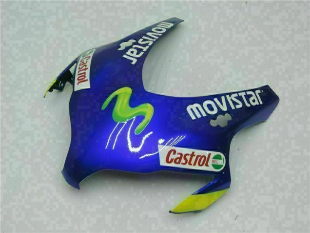 Lojas Carenagens Moto Honda CBR1000RR 2008-2011 - Azul Amarelo Verde MoviStar Castrol