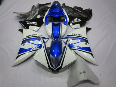 Lojas Carenagens Moto Yamaha R1 2012-2014 - Branco Azul Preto Layerd Semakin Didepan