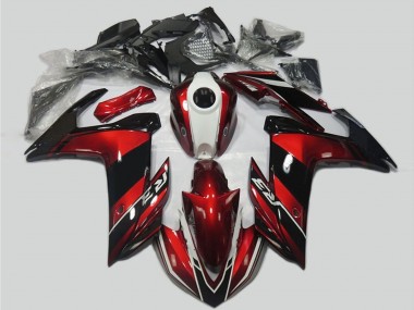 Lojas Kits Carenagem Moto Yamaha R3 2015-2018 - Vermelho Branco Preto Brilhante