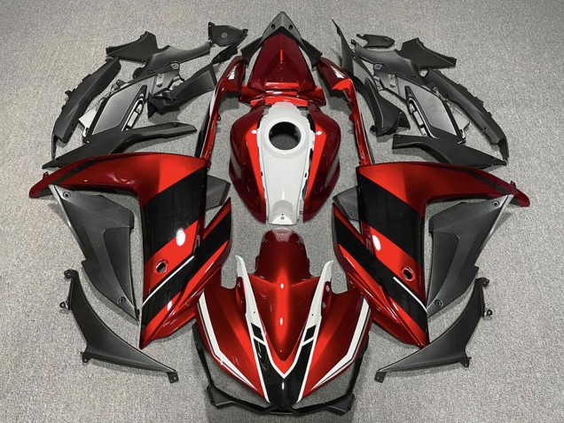 Lojas Carenagens Moto Yamaha R3 2015-2018 - Vermelho Branco Preto Brilhante