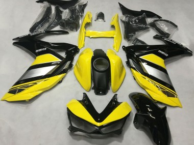 Lojas Carenagens Moto Yamaha R3 2015-2018 - Amarelo Prata Preto Brilhante