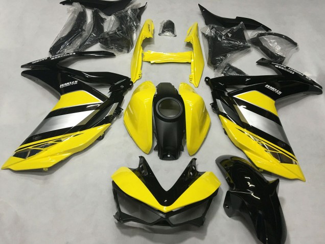 Lojas Carenagens Moto Yamaha R3 2015-2018 - Amarelo Prata Preto Brilhante
