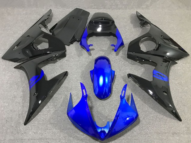 Lojas Carenagens Moto Yamaha R6 2003-2004 - Azul Preto Brilhante