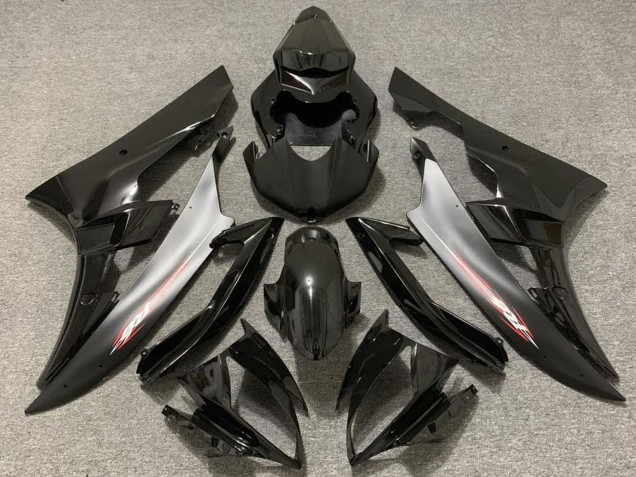 Lojas Carenagens Moto Yamaha R6 2006-2007 - Preto Brilhante Prata