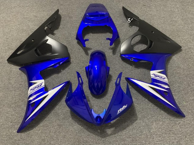 Lojas Carenagem Moto Yamaha R6 2003-2004 - Azul Branco Preto Fosco