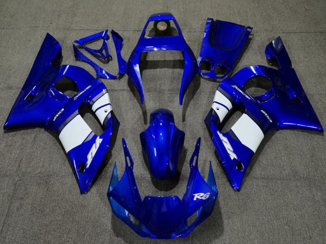 Lojas Carenagens Moto Yamaha R6 1998-2002 - Azul Branco