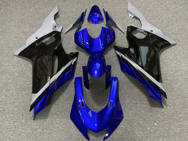 Lojas Carenagens Moto Yamaha R6 2017-2023 - Cinzento Azul Preto Brilhante