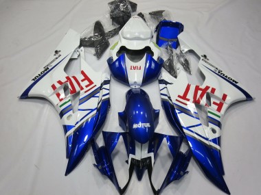 Lojas Carenagens Moto Yamaha R6 2006-2007 - Branco Azul Vermelho Fiat Motul Michelin