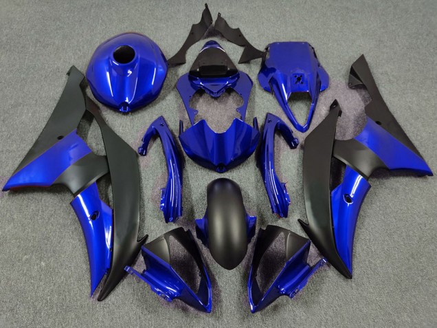 Lojas Carenagem Moto Yamaha R6 2008-2016 - Azul Preto Fosco