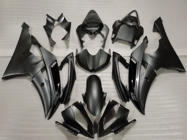 Lojas Carenagem Moto Yamaha R6 2008-2016 - Preto Brilhante Preto Fosco